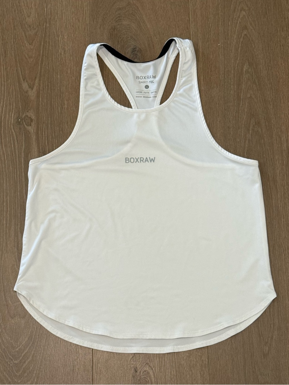 Boxraw White Racerback Workout Tank Top